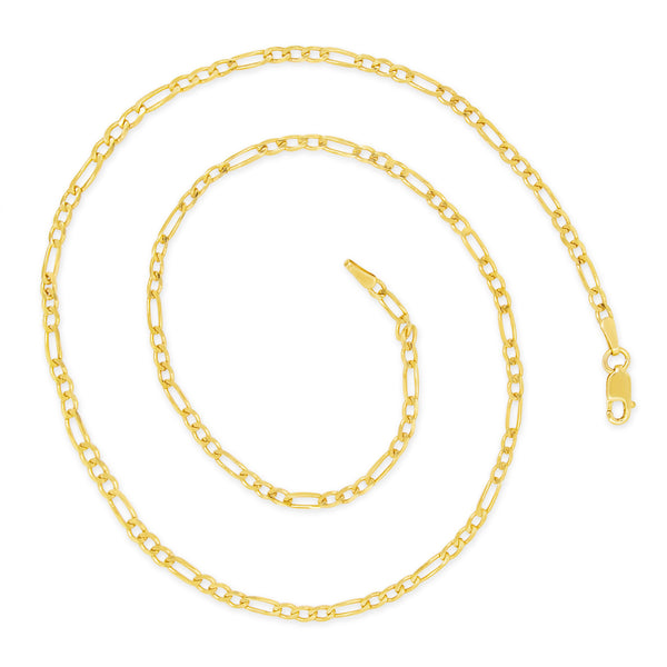 14k Yellow Gold Figaro Chain