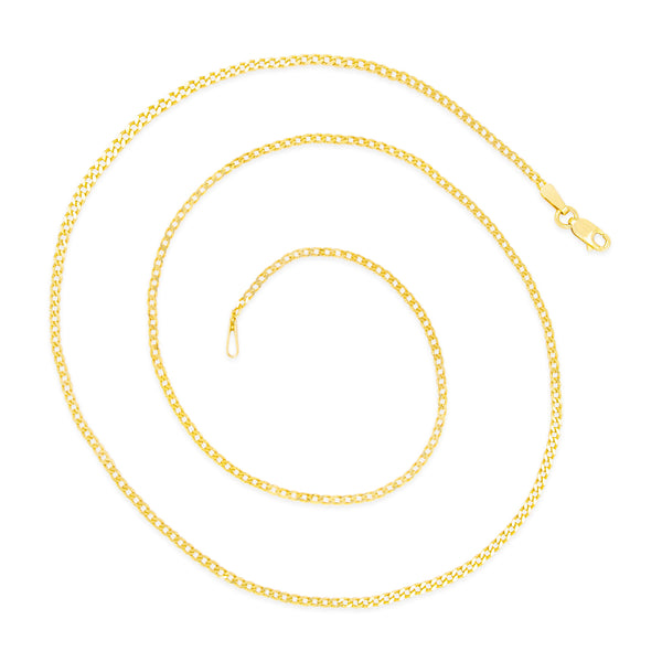 14k Yellow Gold Curb Chain Necklace