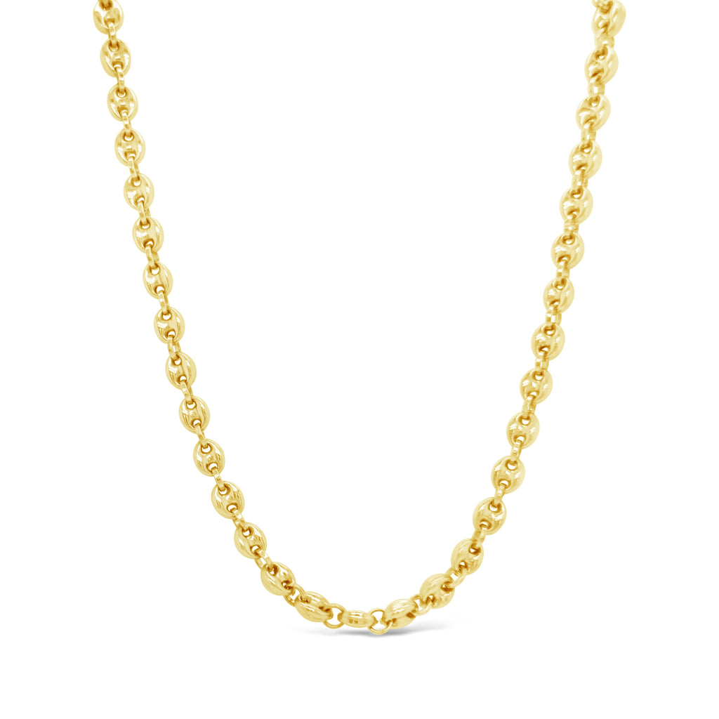 14k Yellow Gold Marinera Puff Chain