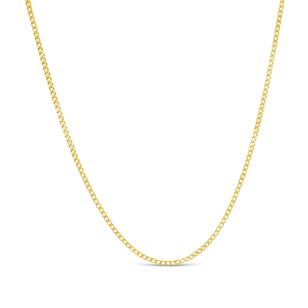 14k Yellow Gold Curb Chain Necklace