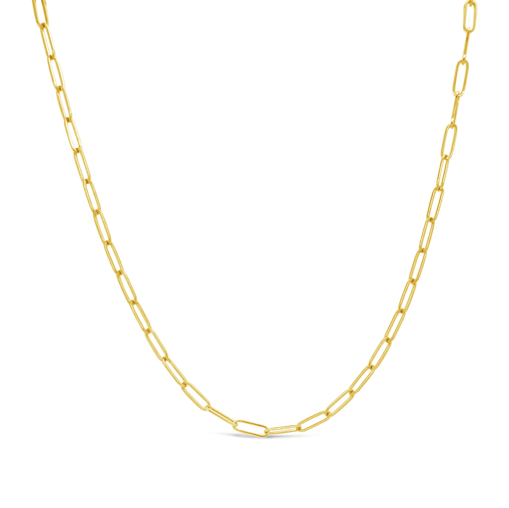 14k Yellow Gold Paper Clip Chain