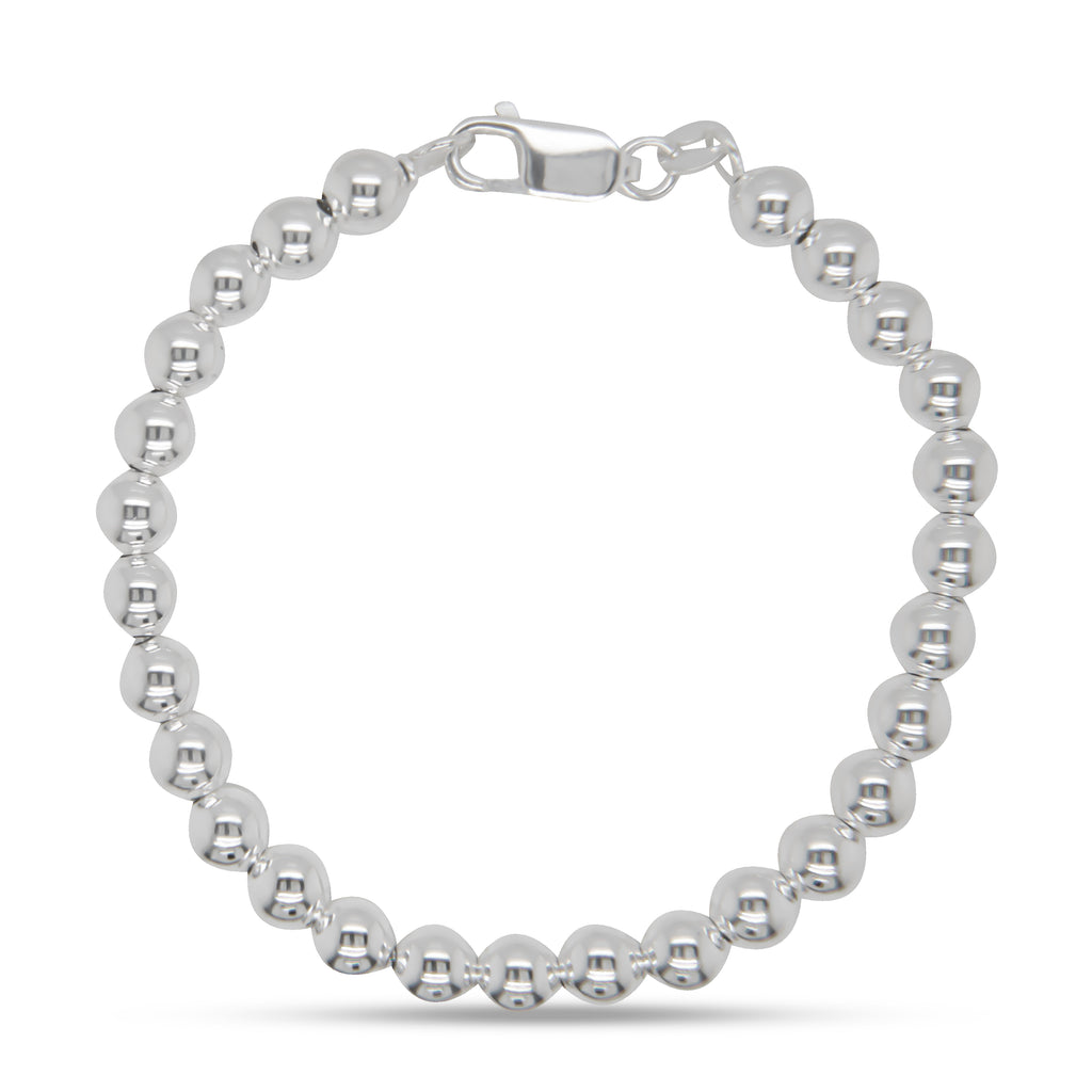 Standard Silver Beaded Bracelet