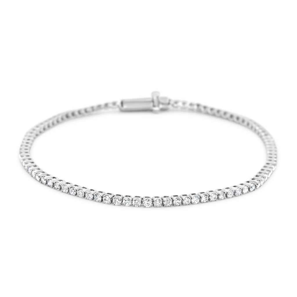 14k White Gold Diamond Tennis Bracelet