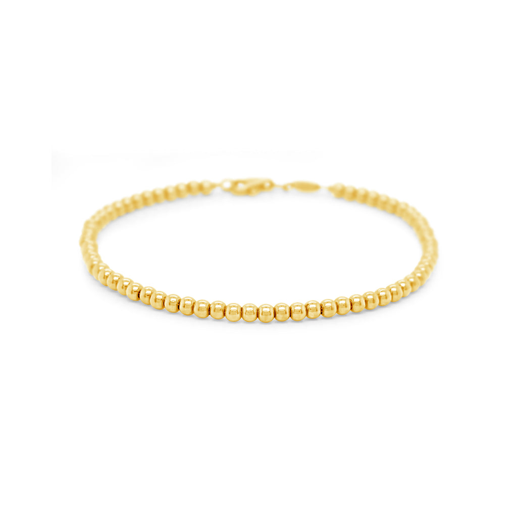 14k Yellow Gold Small Bead Bracelet