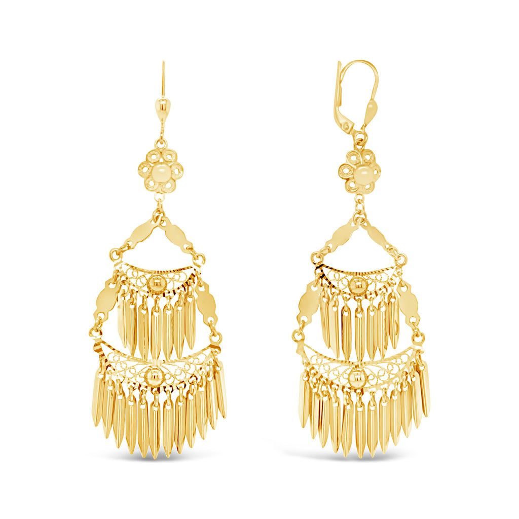 14k Yellow Gold Frida Chandelier Earrings