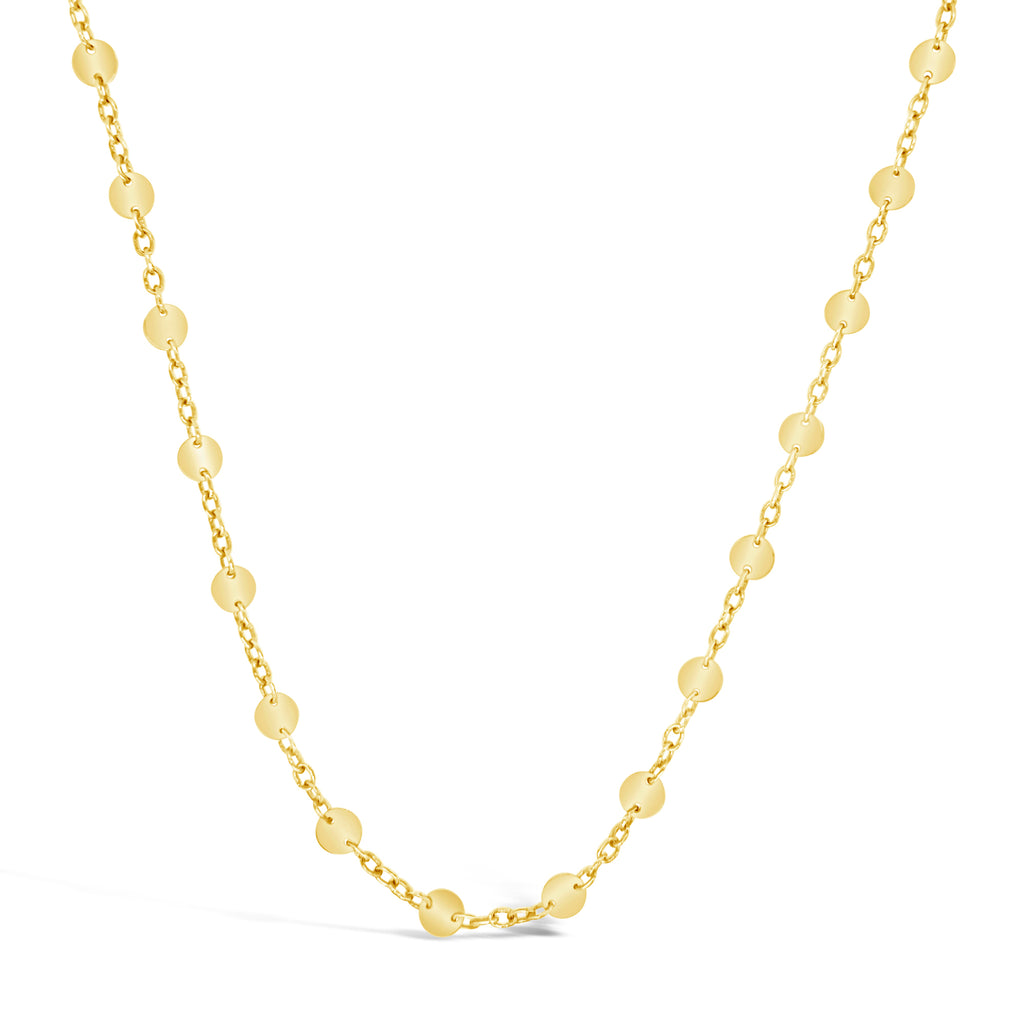 14k Yellow Gold Coin and Chain Choker Necklace