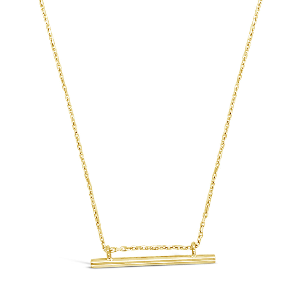 14K Yellow Gold Bar and Chain Necklace