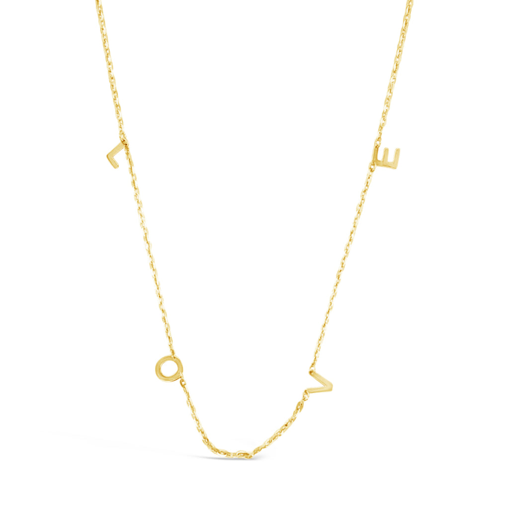 14K Yellow Gold "Love" Necklace