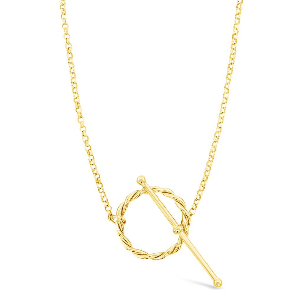 14k Yellow Gold Large Toggle Chain Necklace