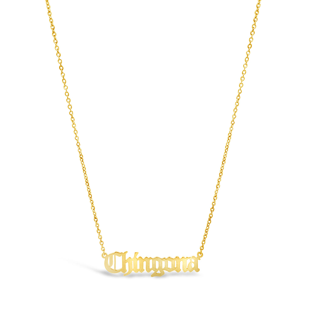 14K Yellow Gold "Chingona" Necklace