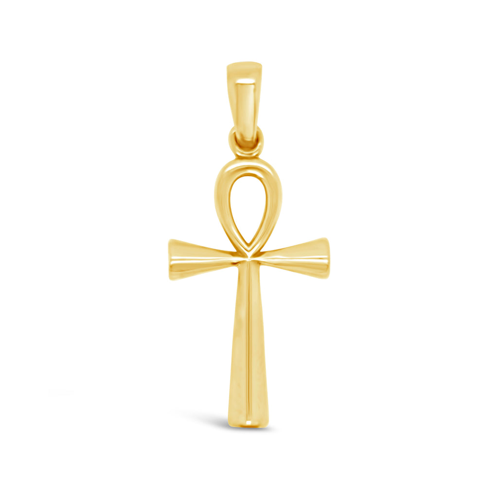 14K Yellow Gold Ankh Cross Pendant