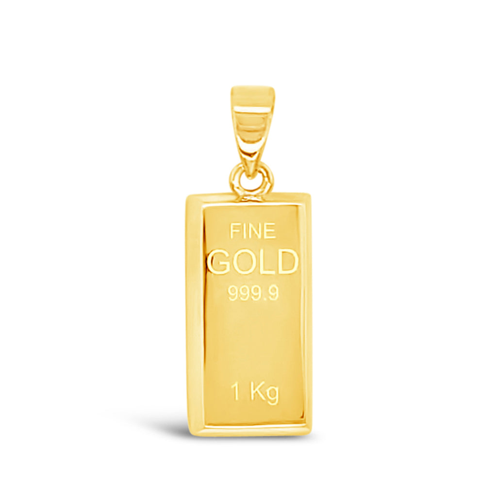 14k Yellow Gold Small Gold Bar Pendent