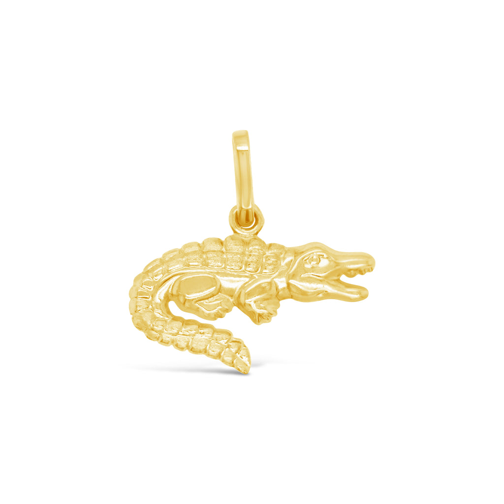 14k Yellow Gold Alligator Pendant