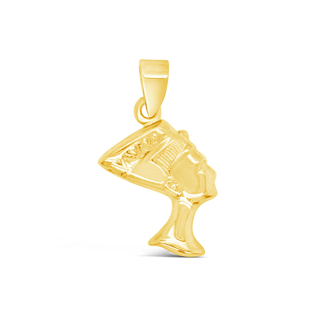 14k Yellow Gold Queen Nefertiti Pendant