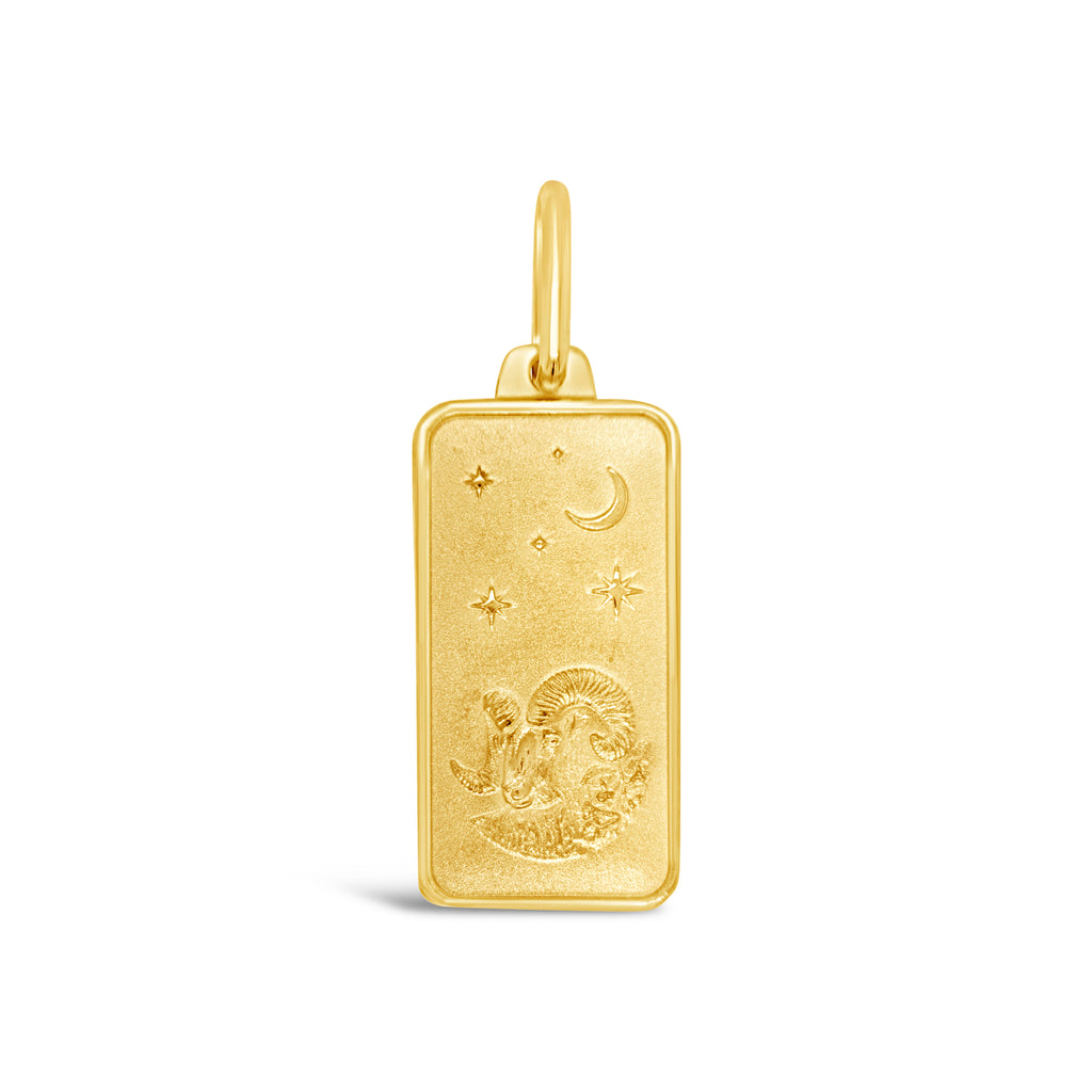 14k Yellow Gold Mystical Horoscope Pendant