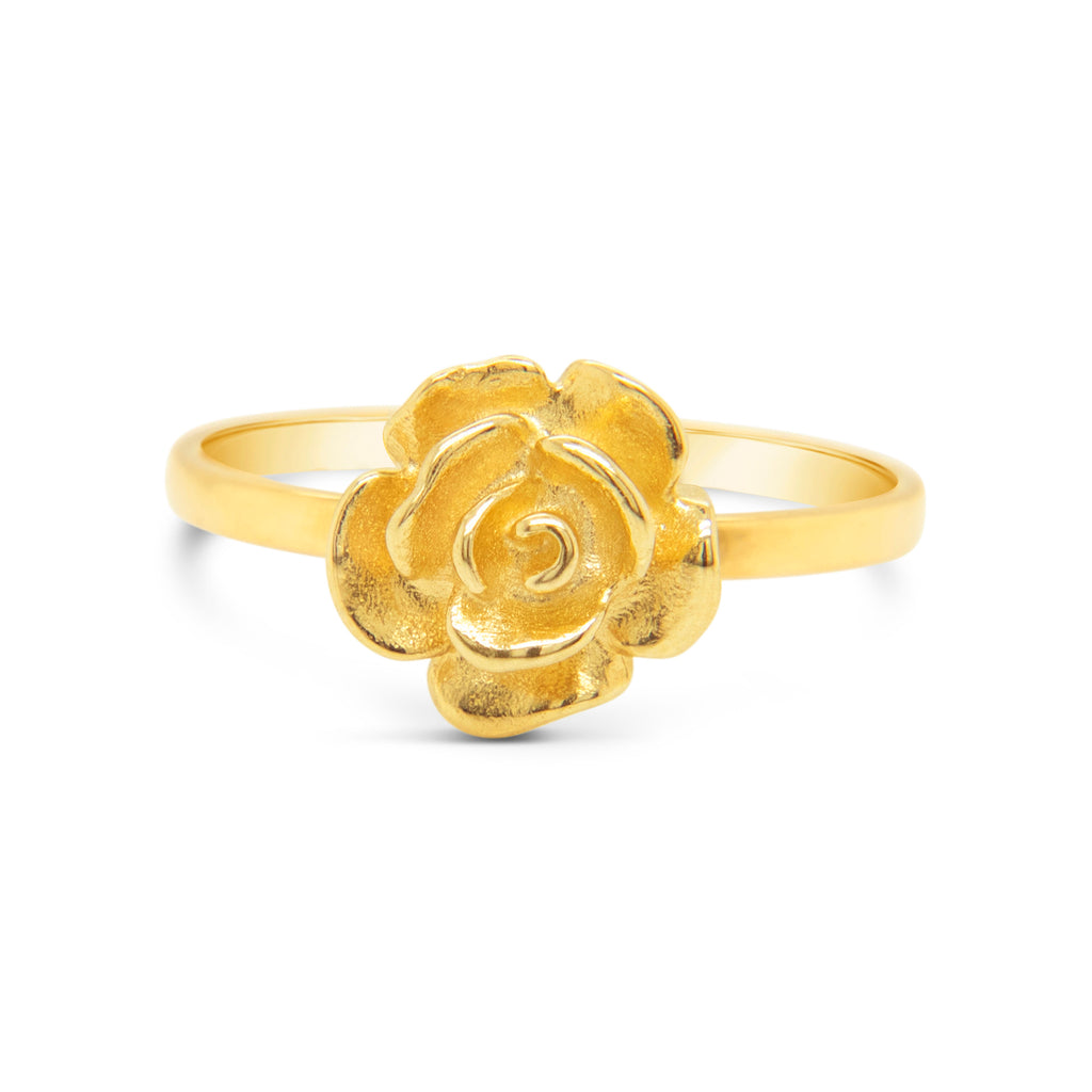 14k Yellow Gold "La Rosita" Rose Ring