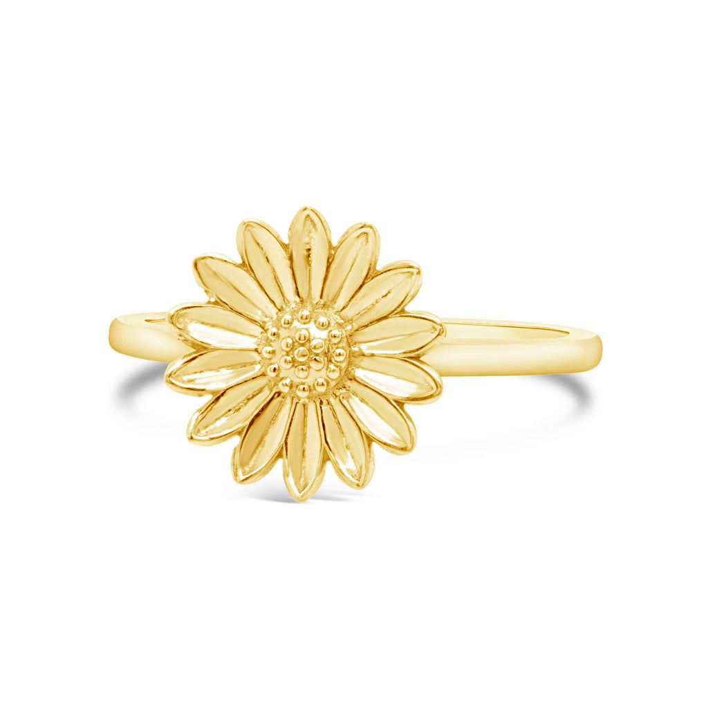 14k Yellow Gold Daisy Ring