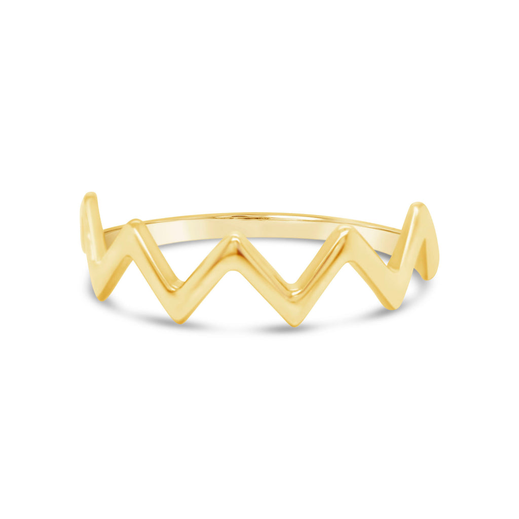 14k Yellow Gold Zig Zag Ring