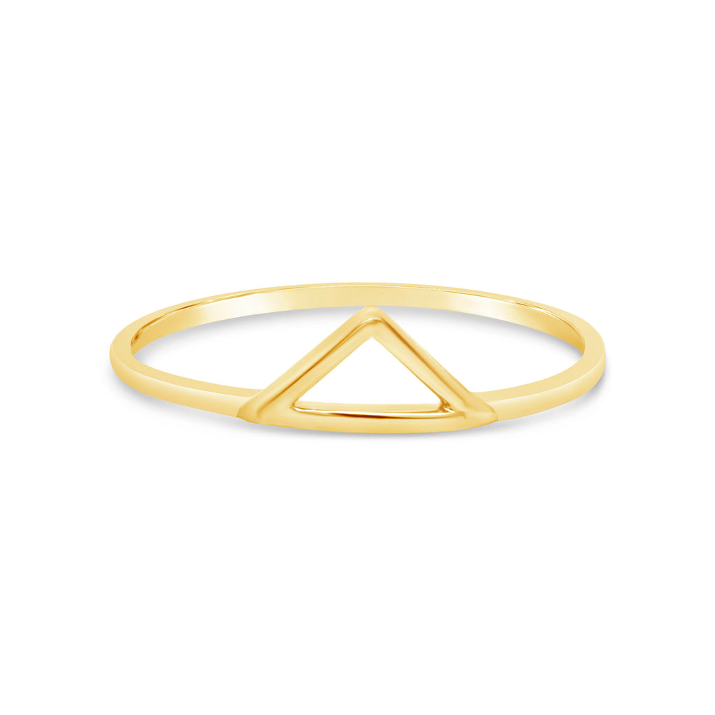 14k Yellow Gold Triangle Ring