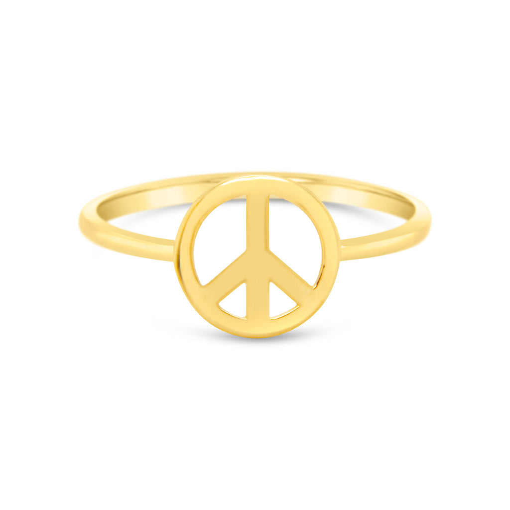 14k Yellow Gold "La Paz" Peace Ring