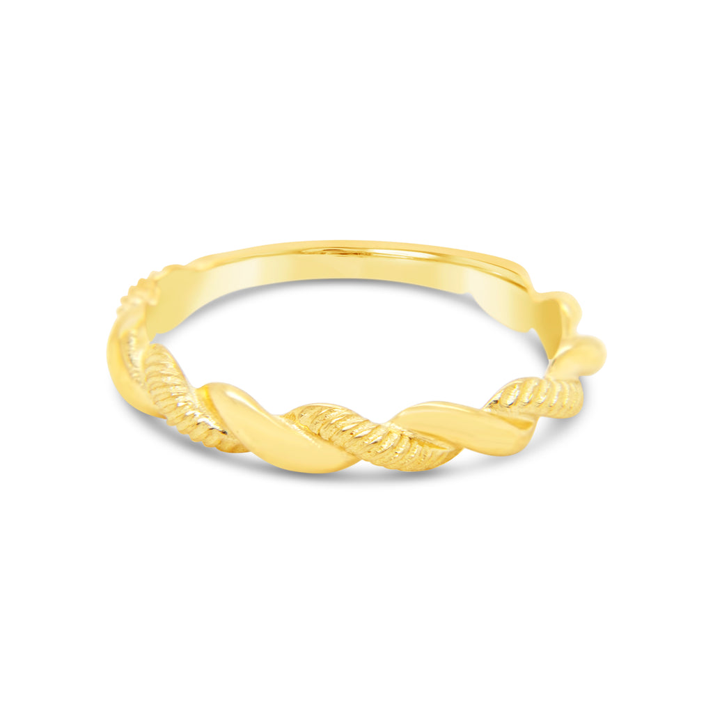 14k Yellow Gold Twisted Band Ring