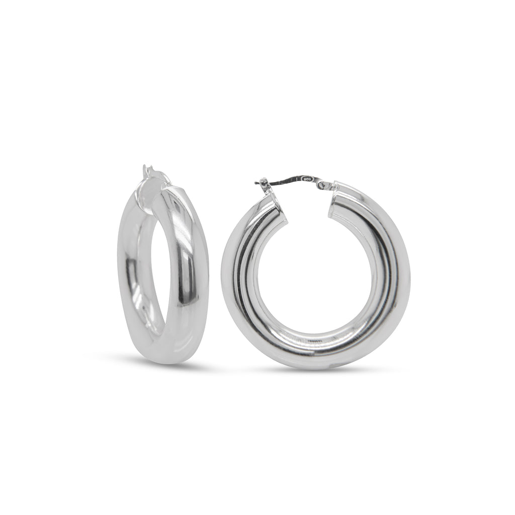 Chunky Silver Chico Hoops