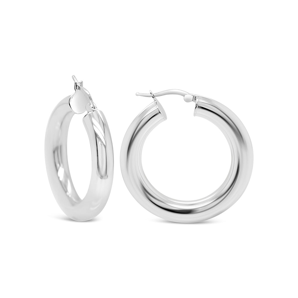 Plump Silver Standard Hoops