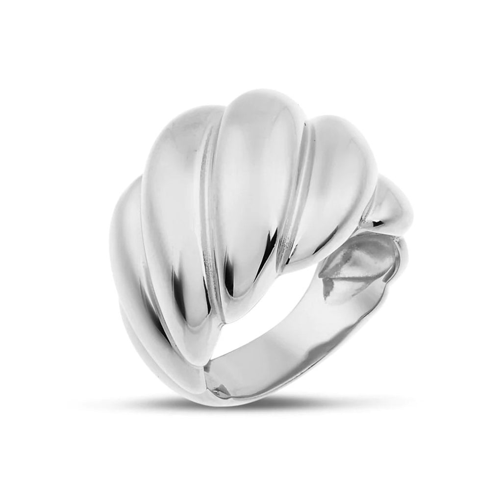 Jumbo Silver Croissant Ring