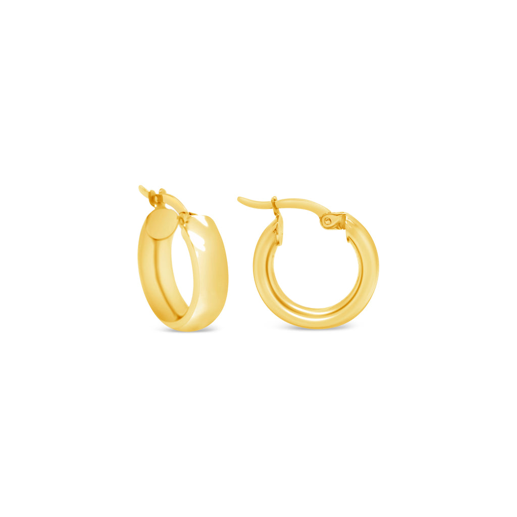 14k Yellow Gold 25x5mm Classic Hoop Earrings