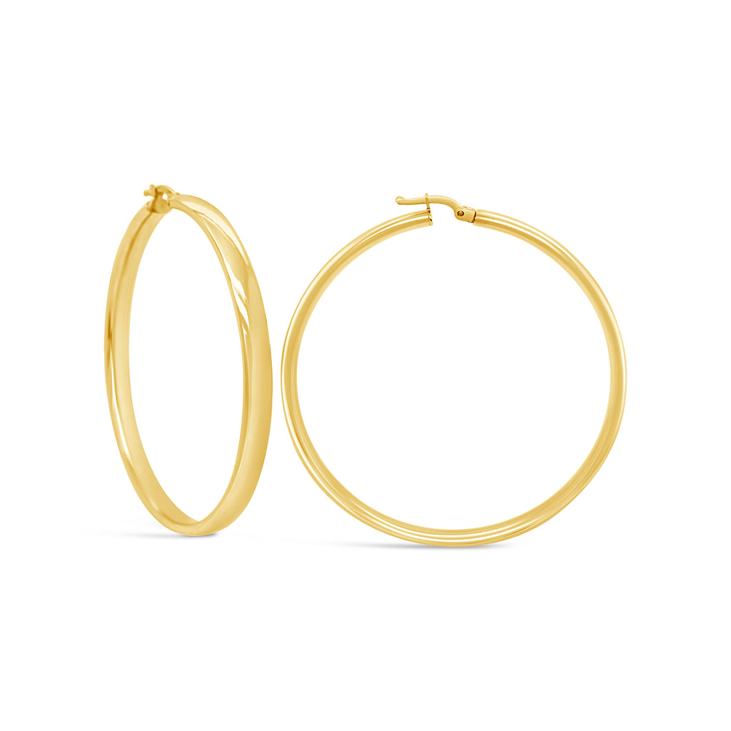 14k Yellow Gold 45x5mm Classic Hoop Earrings