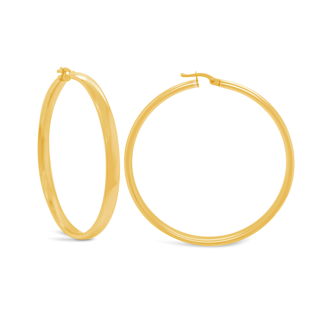 14k Yellow Gold 50x5mm Classic Hoop Earrings