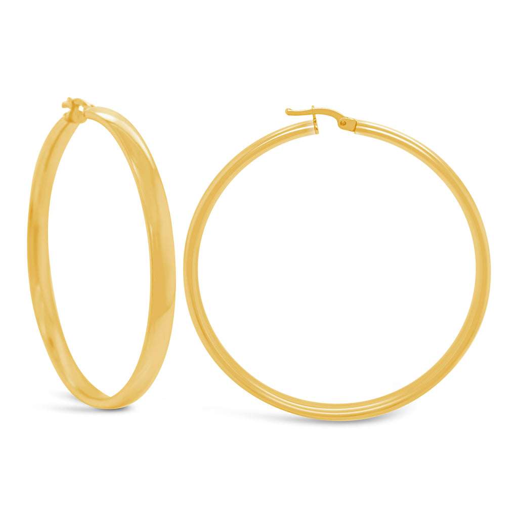 14k Yellow Gold 55x5mm Classic Hoop Earrings