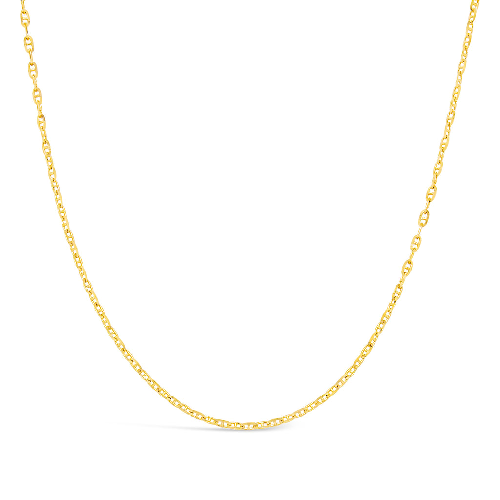 14k Yellow Gold Fancy Mariner Chain Necklace