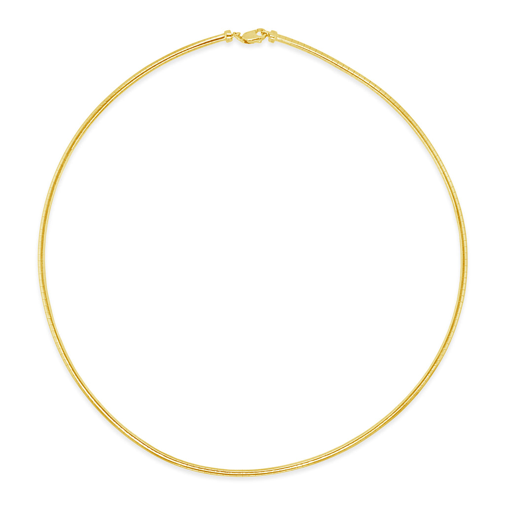 14k Yellow Gold Thin Omega Necklace