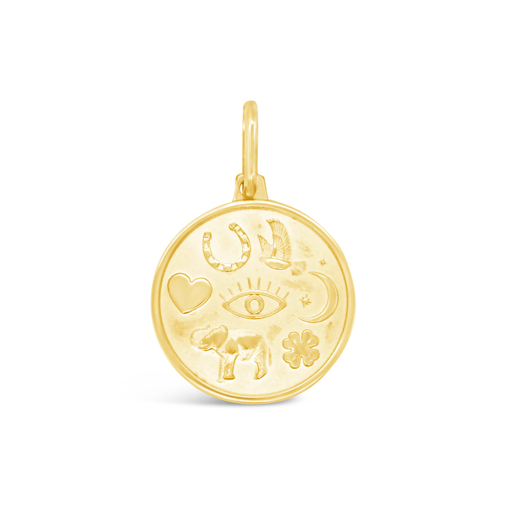 14k Yellow Gold Lucky Charm Pendant