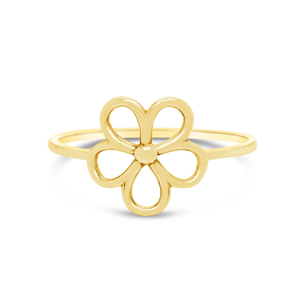 14k Yellow Gold Blossom Flower Ring