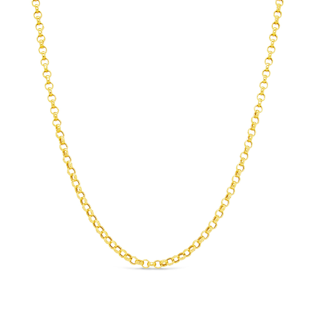 14K Yellow Gold Baby Rolo Chain Necklace