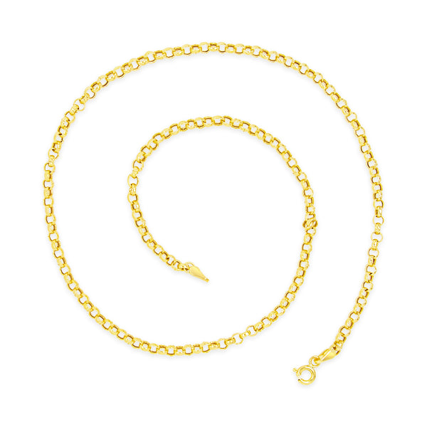 14K Yellow Gold Baby Rolo Chain Necklace