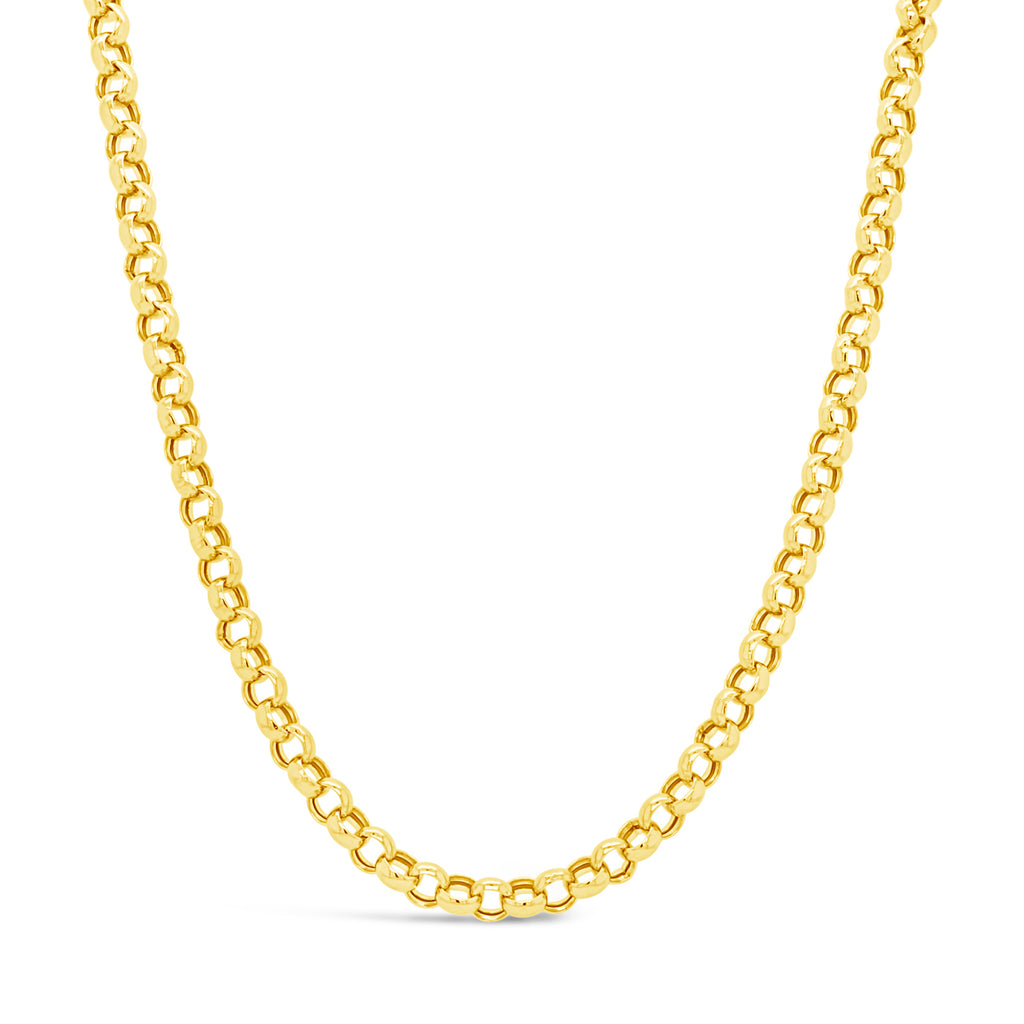 14k Yellow Gold Chunky Rolo Chain Necklace