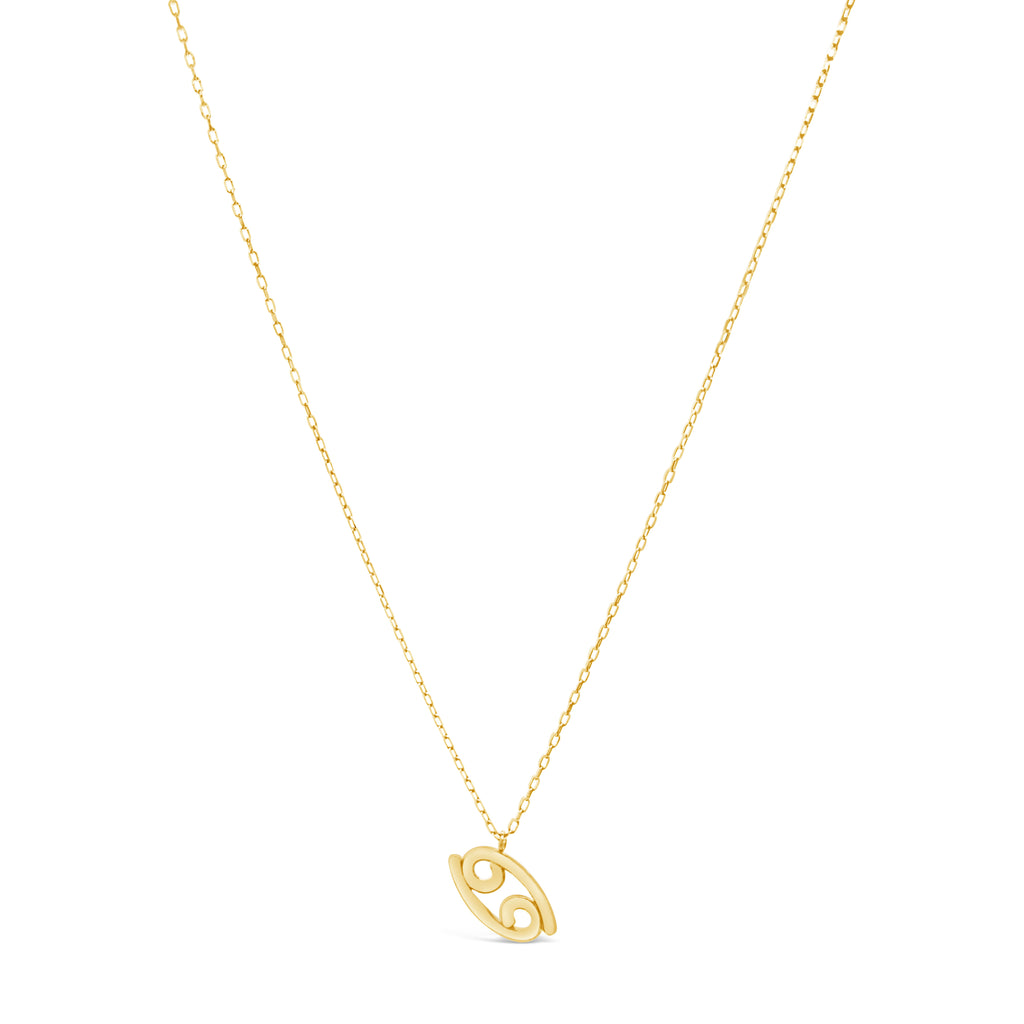 14k Yellow Gold Zodiac Symbol Pendant Necklace