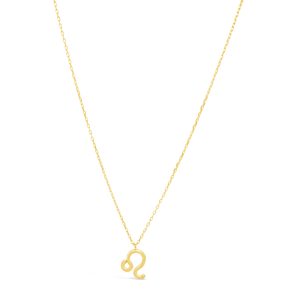 14k Yellow Gold Zodiac Symbol Pendant Necklace